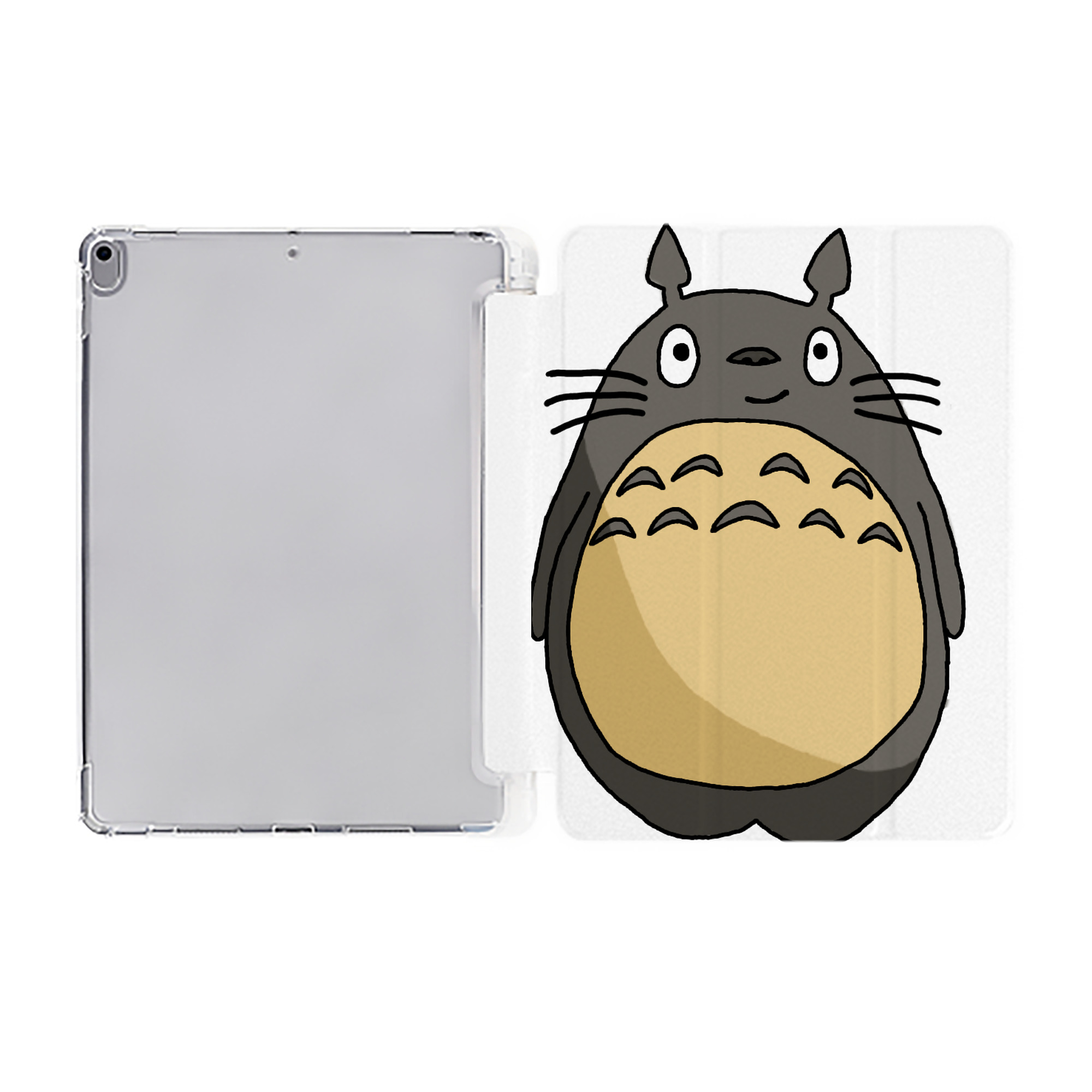 （画像用） となりのトトロ 草壁メイ 草壁サツキ My Neighbor Totoro Satsuki Kusakabe Mei Kusakabe IPad ケース ペン収納付き 三つ折りスタンド PUレザー×シリコン 対応機種9.5/10.5/10.9インチ